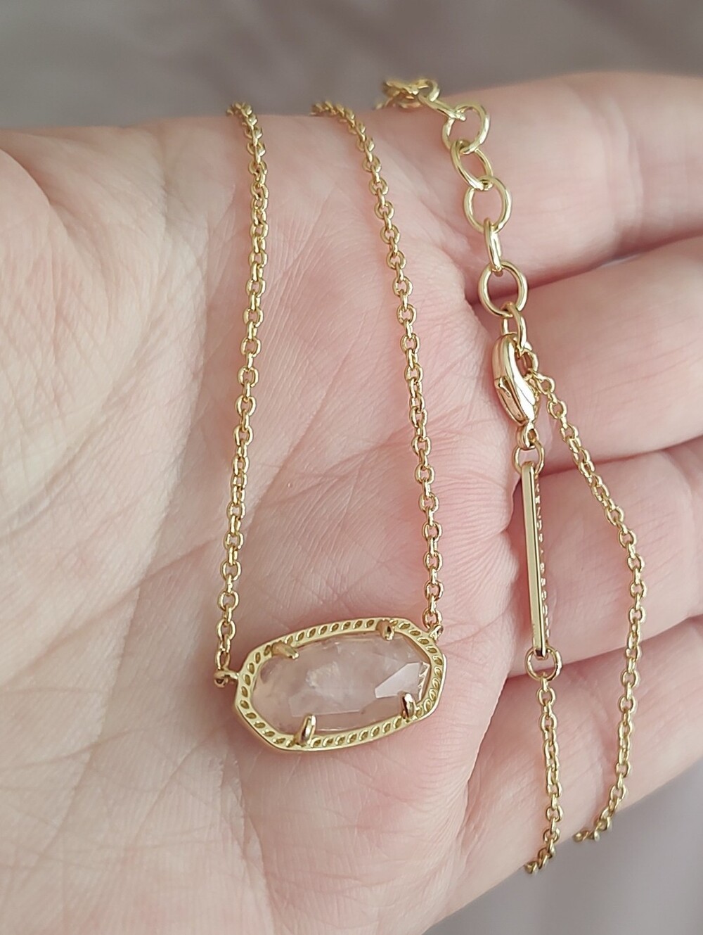 Kendra Scott Elisa Necklace Rose Quartz